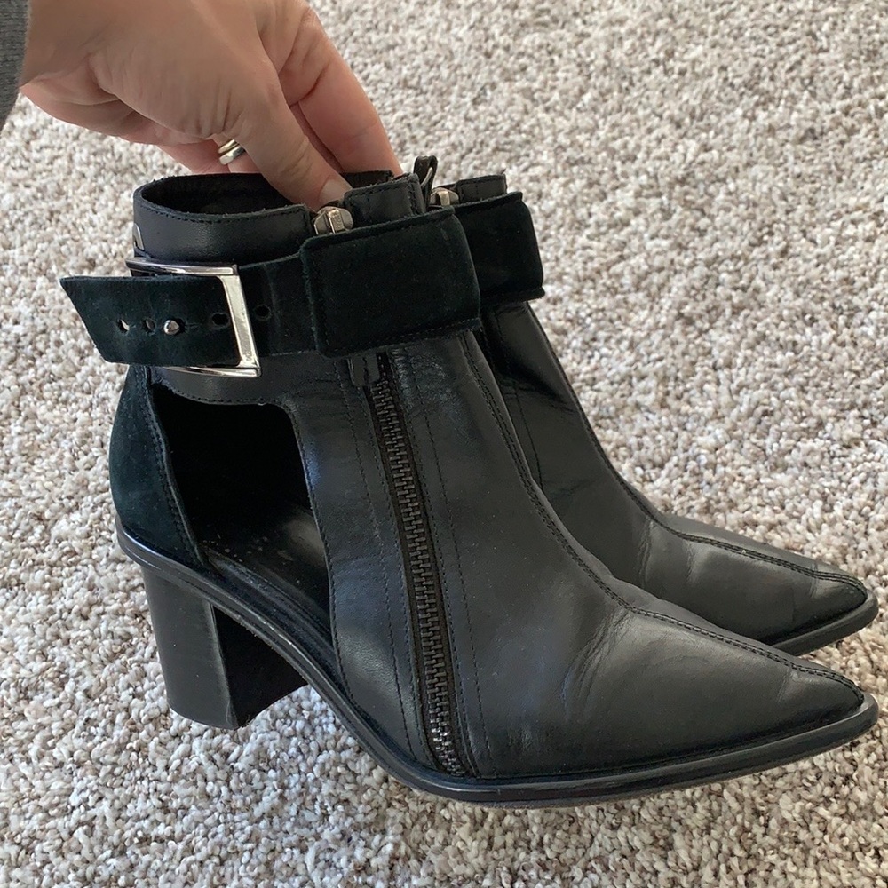 Tibi Leather Cut Out Boots